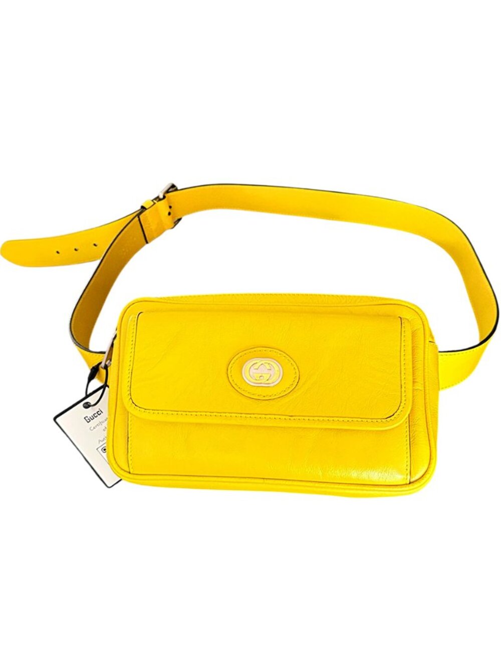 Gucci Leather Waist Bag can also be Shoulder Bag, Crossbody Bag